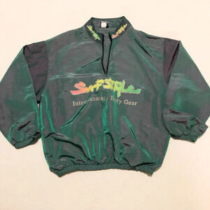Vintage Surf  Style Body Gear Windbreaker Jacket Iridescent Retro One Size
